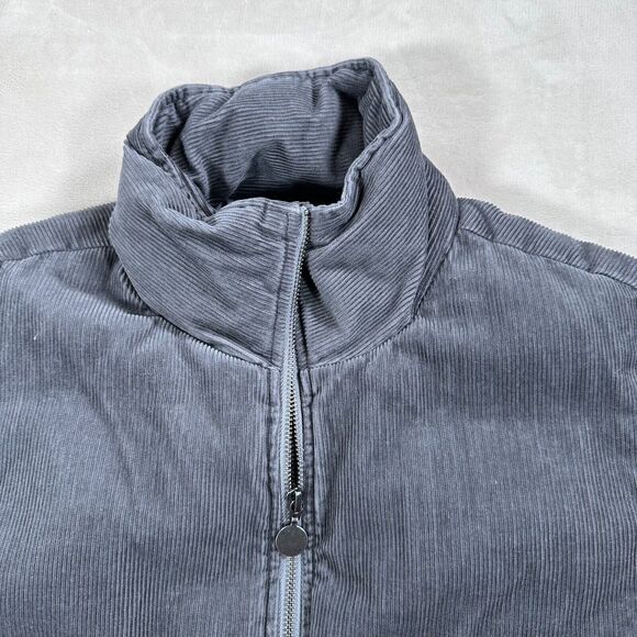 Stella McCartney Kids Puffer Coat Boys Size 14 Stone Gray Corduroy Zip Up New - Picture 10 of 11